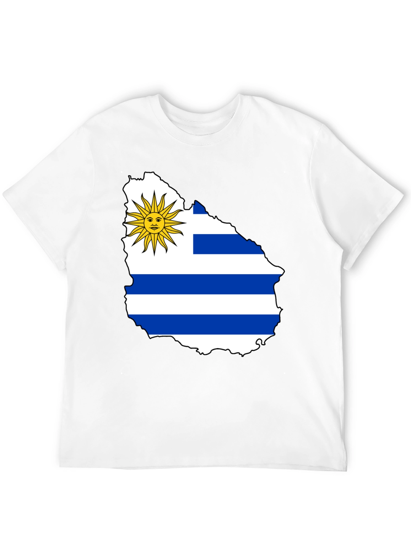 Uruguay Flag T-Shirt - Black Cotton Tee