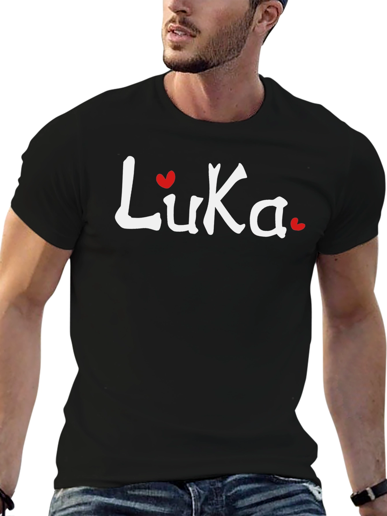 Luka Heart T-Shirt - Custom Name Tee