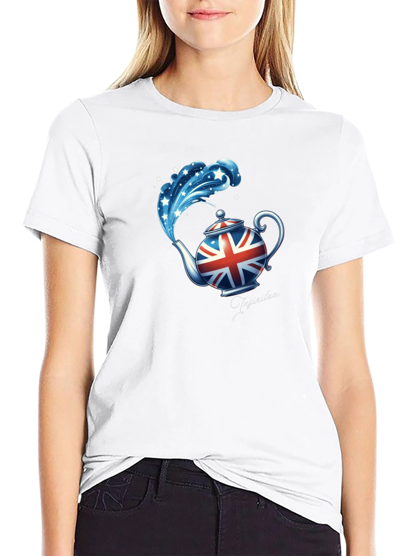 Union Jack Teapot T-Shirt - Novelty Graphic Tee
