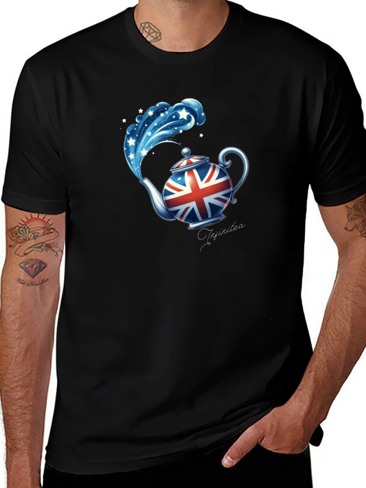 Union Jack Teapot T-Shirt - Novelty Graphic Tee