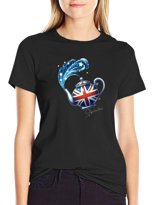 Union Jack Teapot T-Shirt - Novelty Graphic Tee