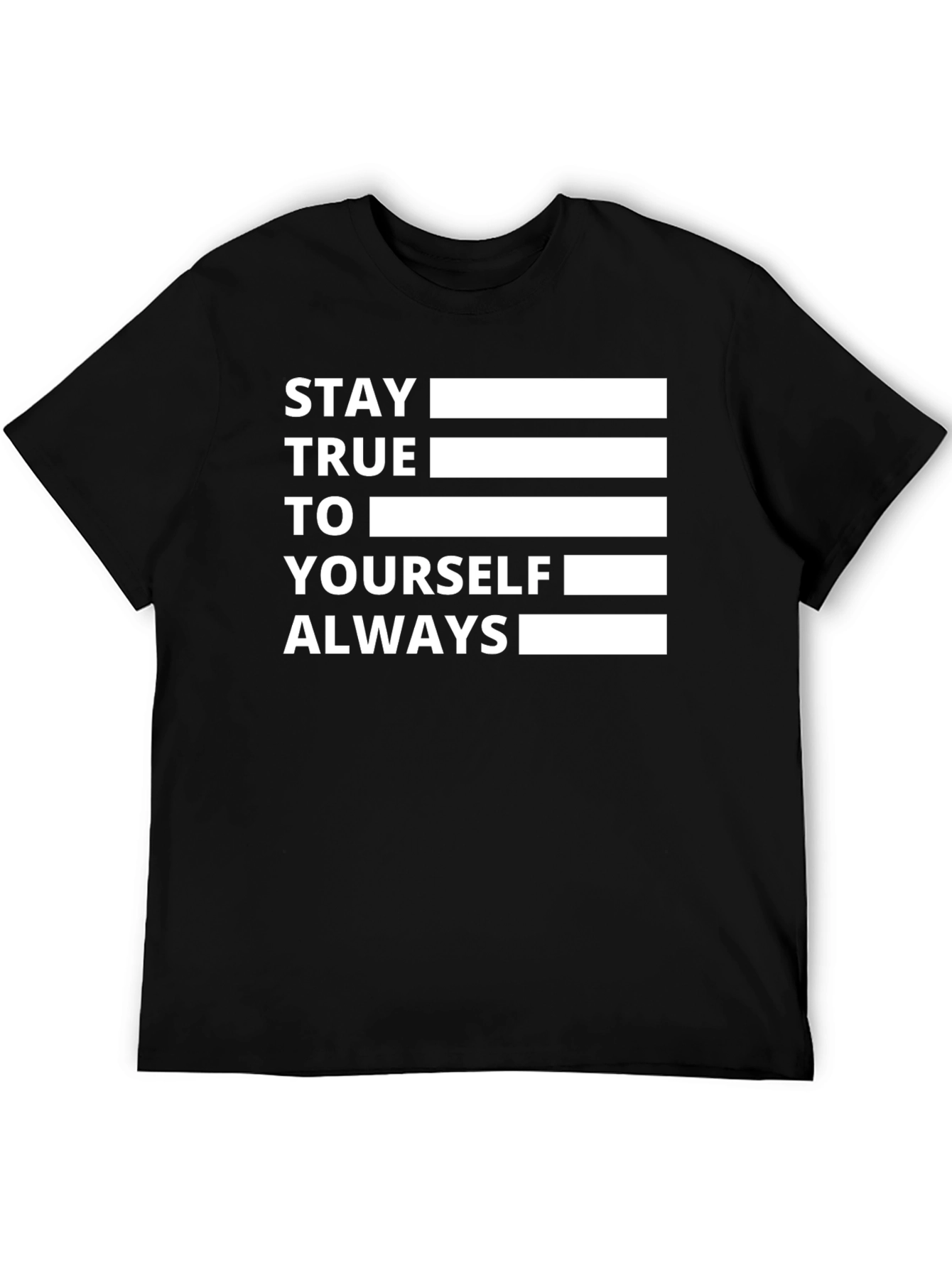 Stay True Black Graphic Tee