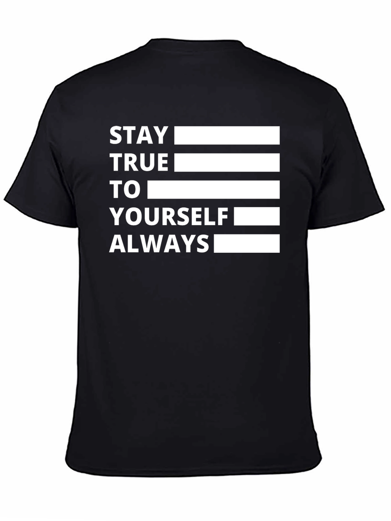 Stay True Black Graphic Tee