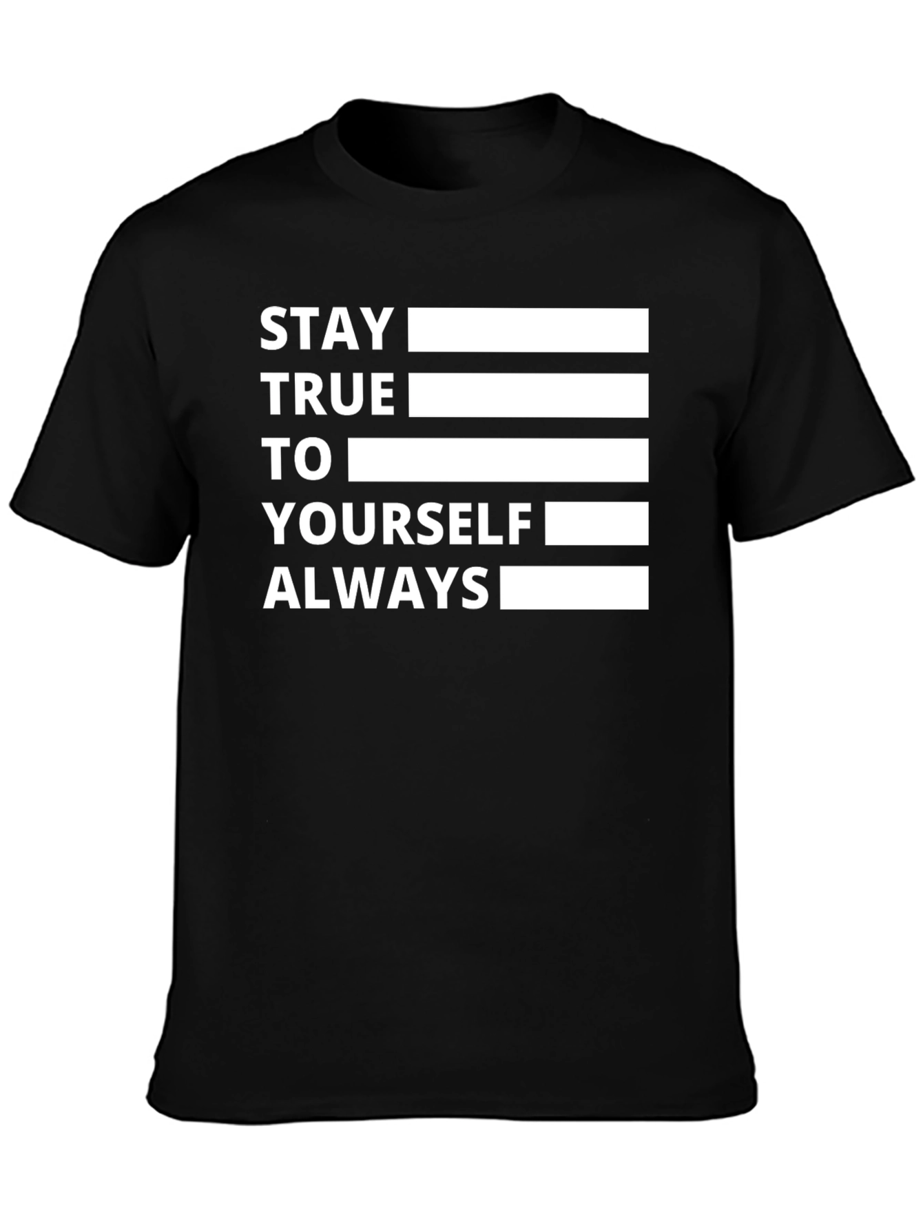 Stay True Black Graphic Tee