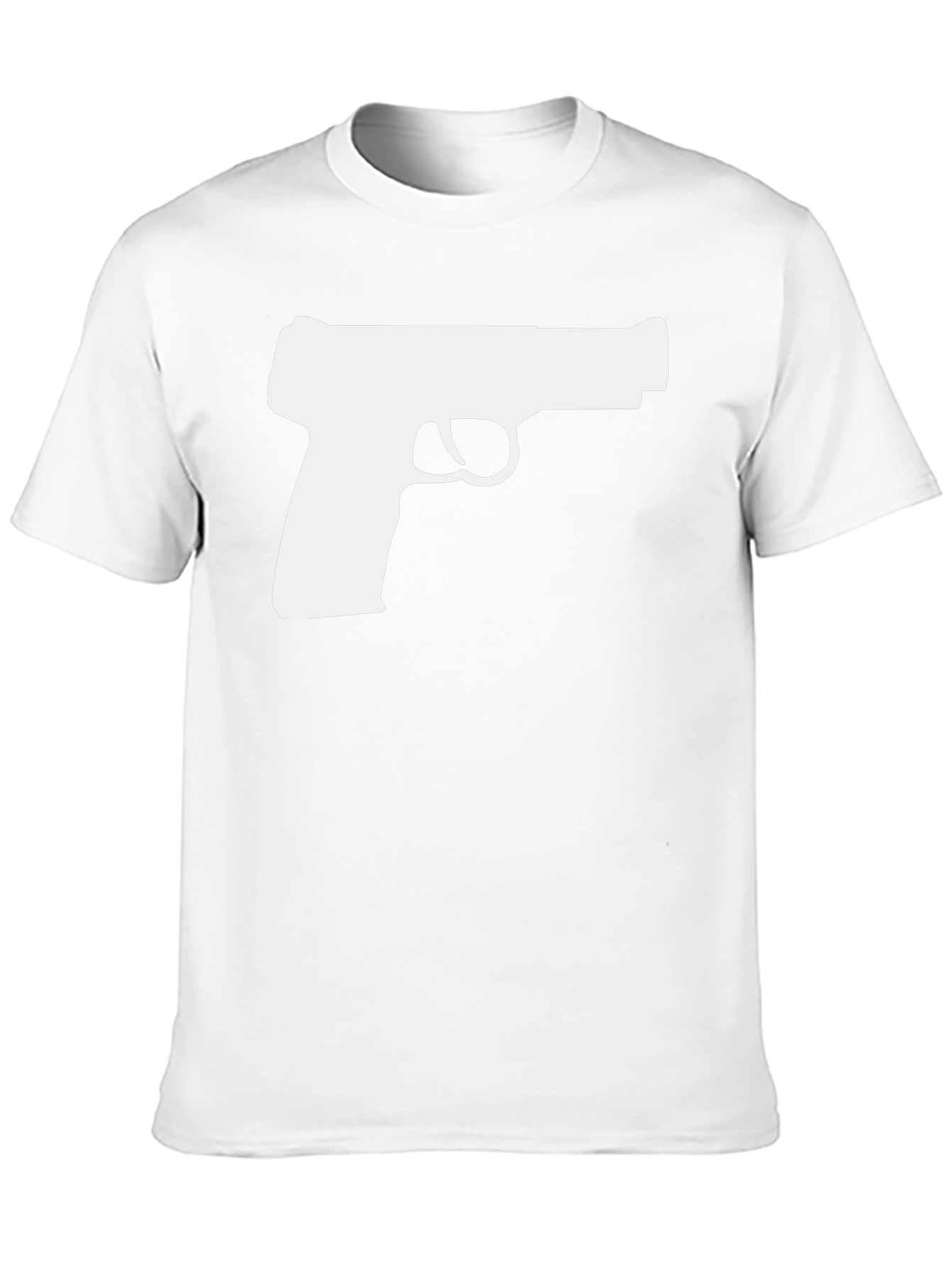 Gun Graphic Tee - Stylish Black Cotton T-Shirt
