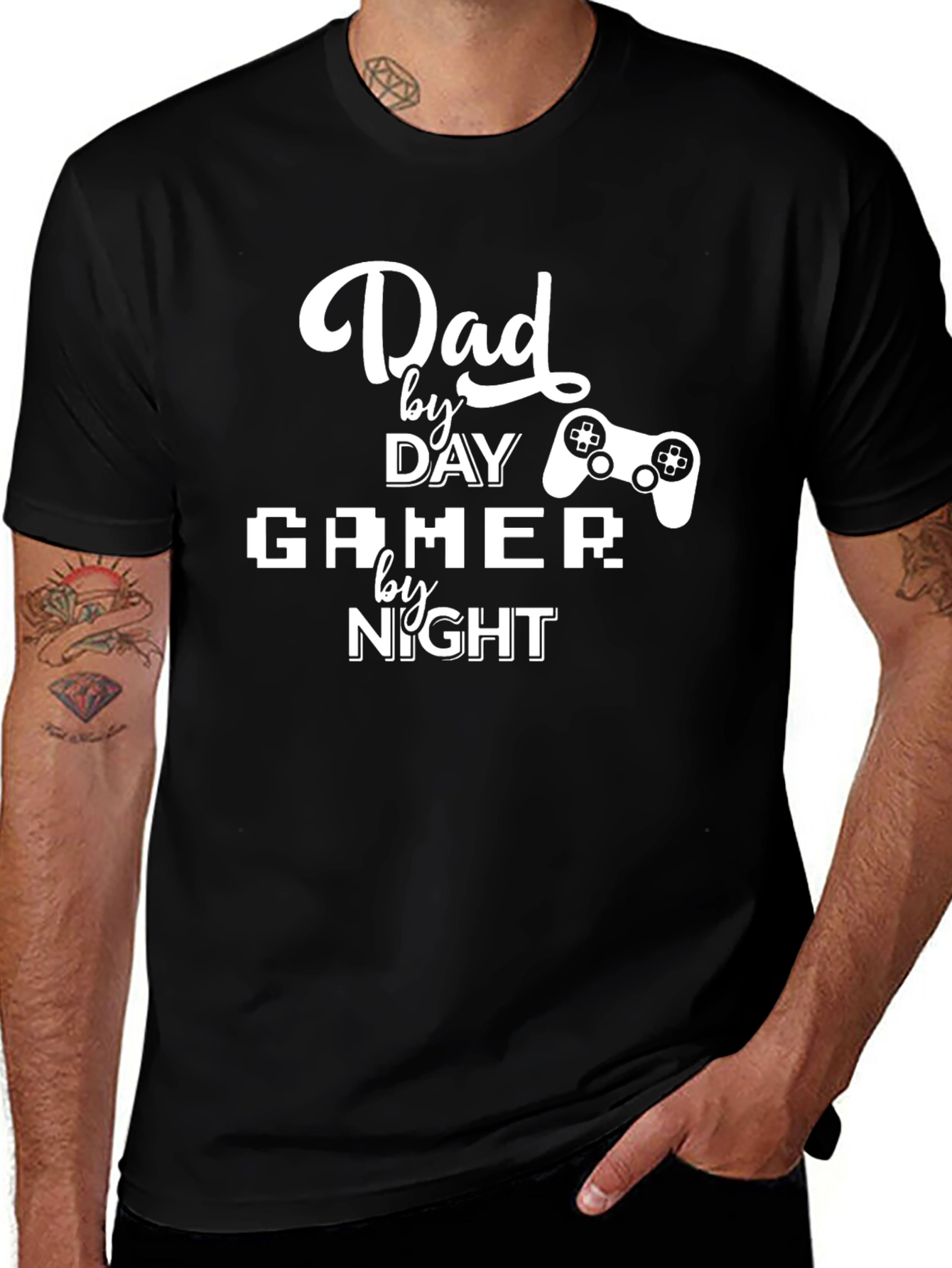 Dad By Day Gamer By Night Graphic Tee