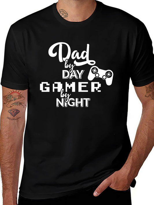 Dad By Day Gamer By Night Graphic Tee