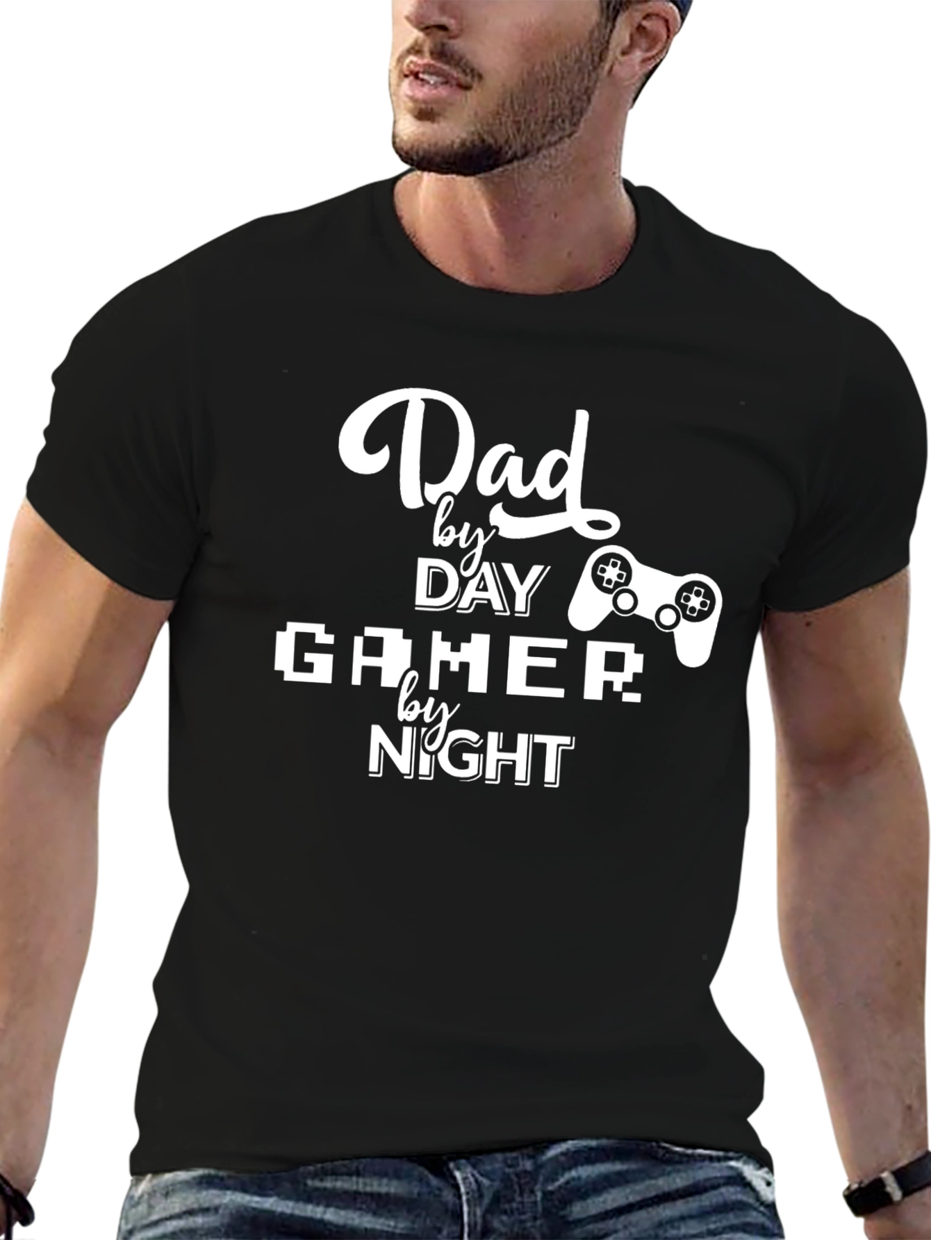 Dad By Day Gamer By Night Graphic Tee