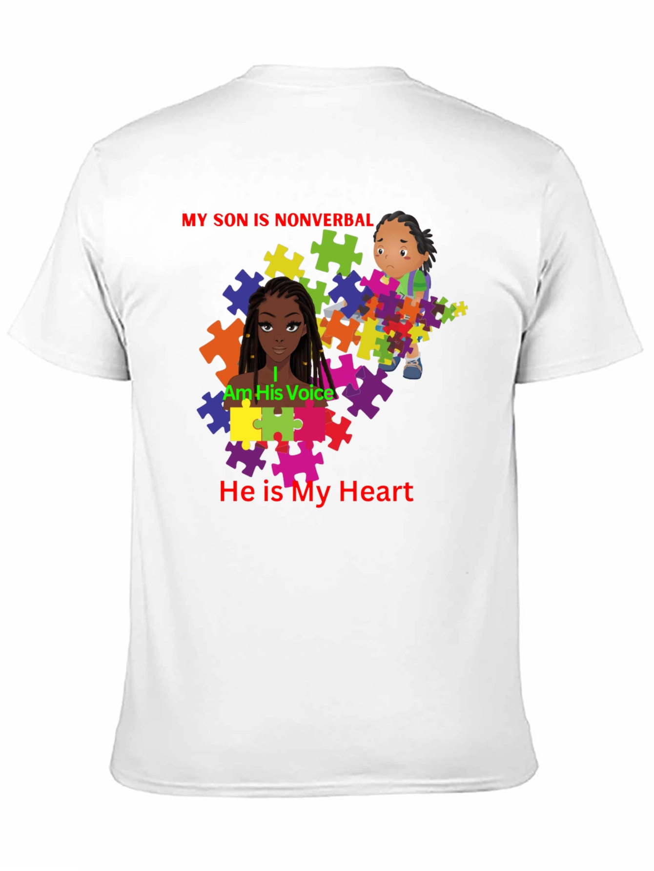 Autism Awareness T-Shirt - My Son Is Nonverbal