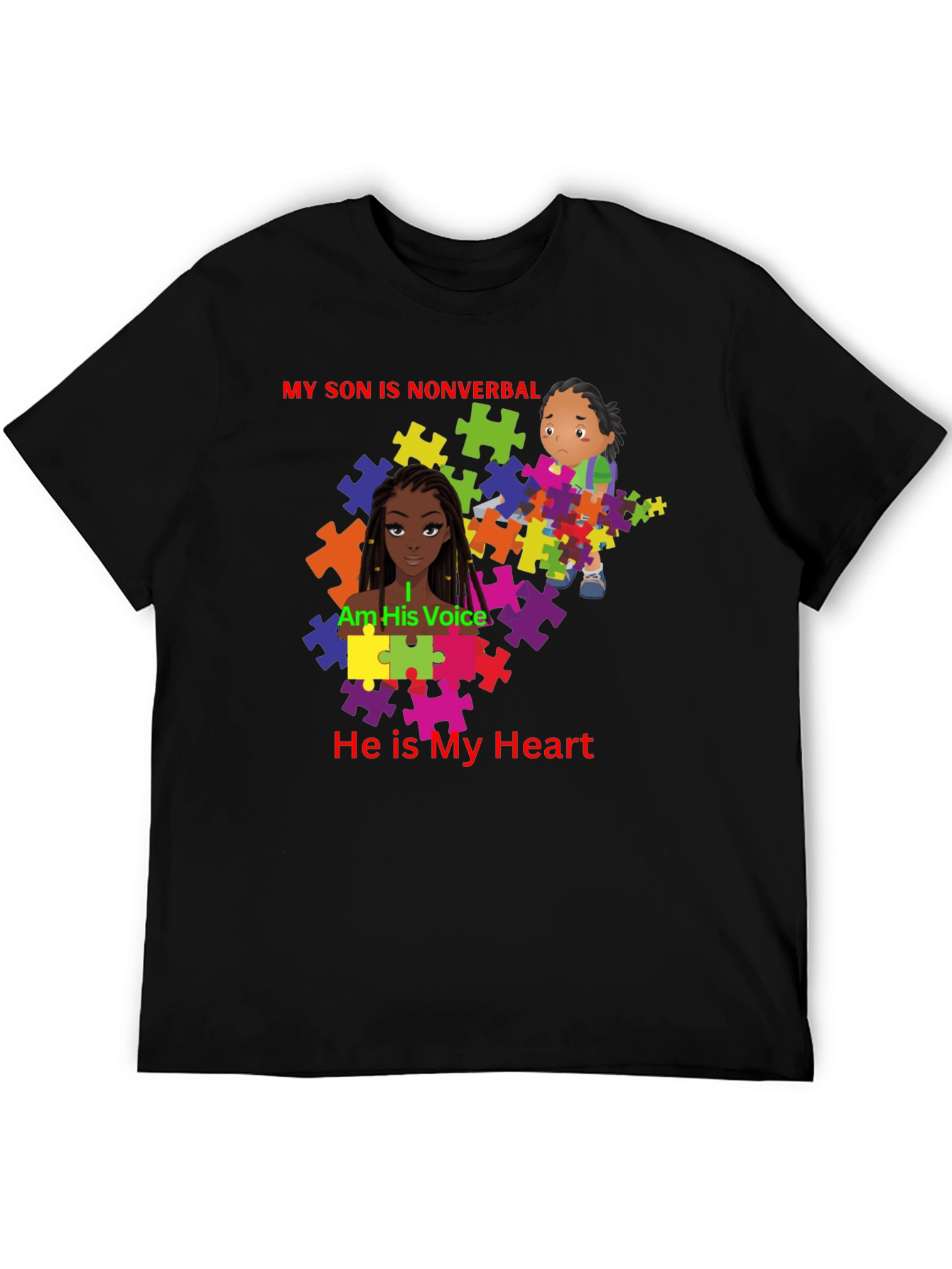 Autism Awareness T-Shirt - My Son Is Nonverbal