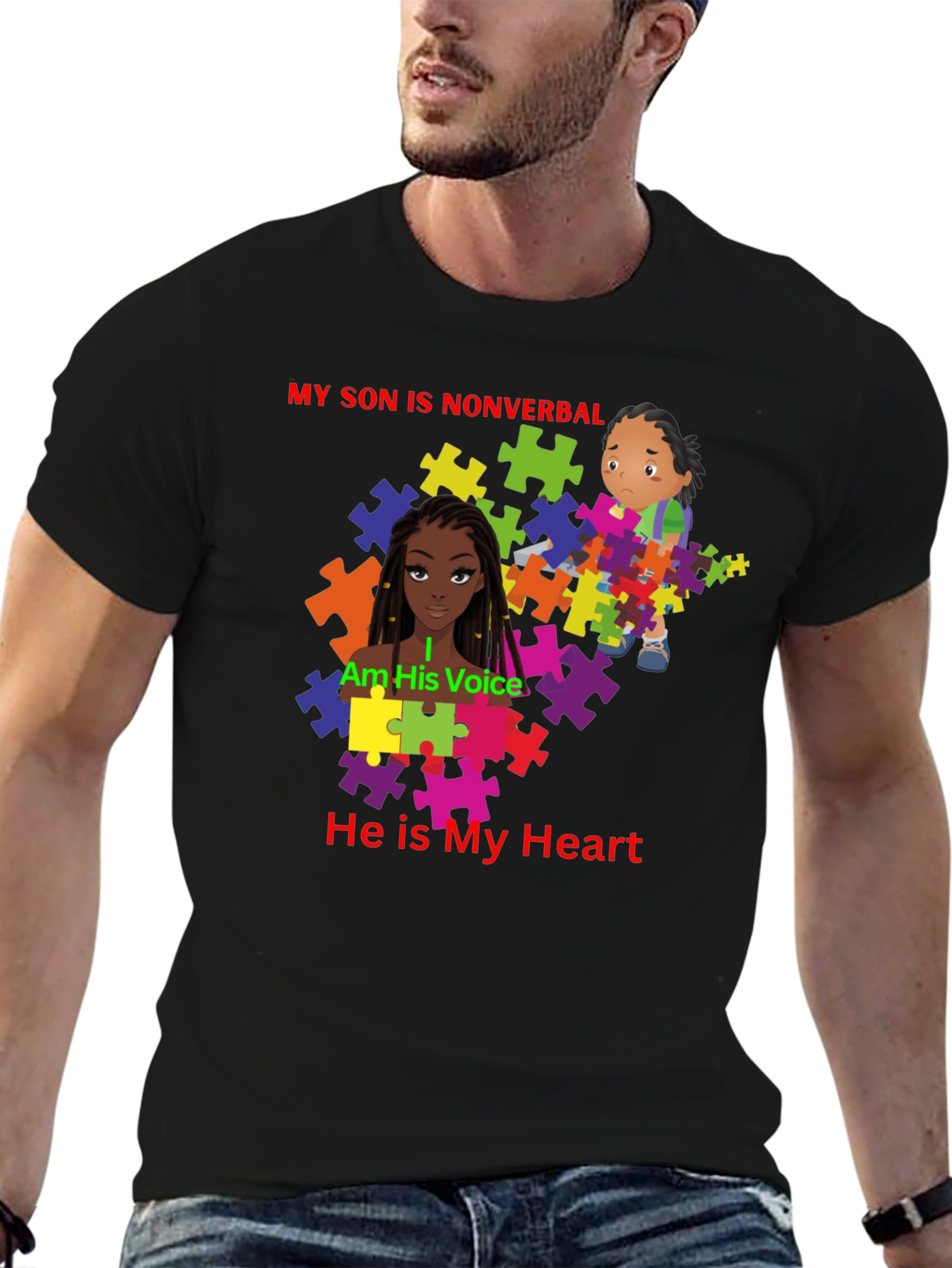 Autism Awareness T-Shirt - My Son Is Nonverbal