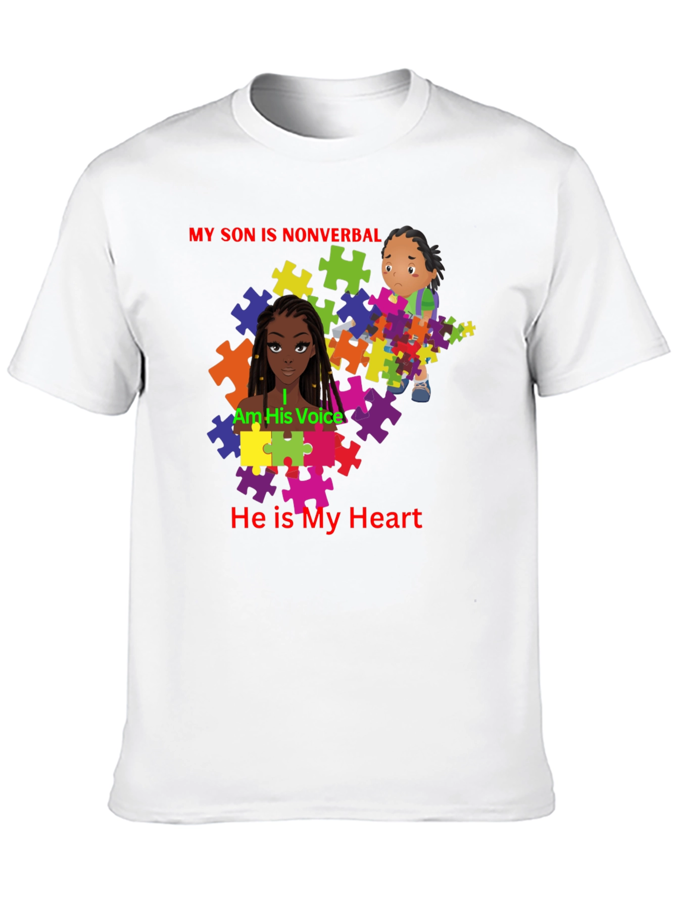 Autism Awareness T-Shirt - My Son Is Nonverbal
