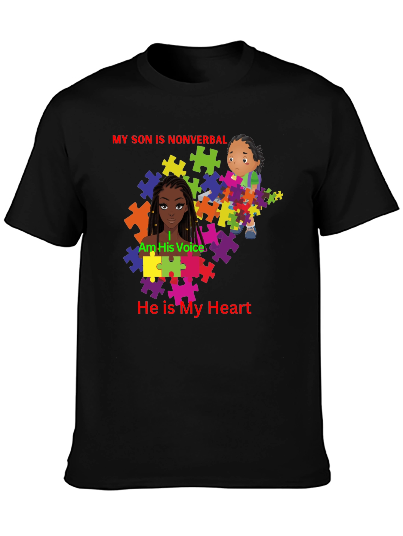 Autism Awareness T-Shirt - My Son Is Nonverbal