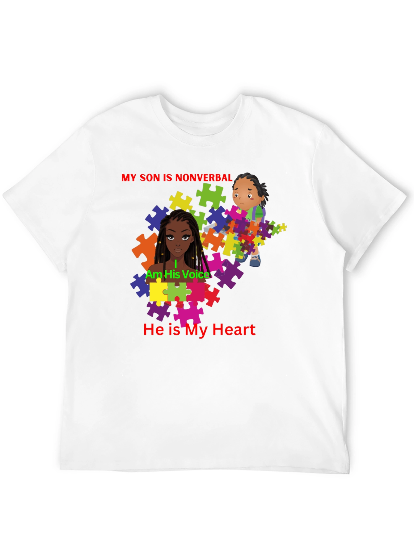 Autism Awareness T-Shirt - My Son Is Nonverbal