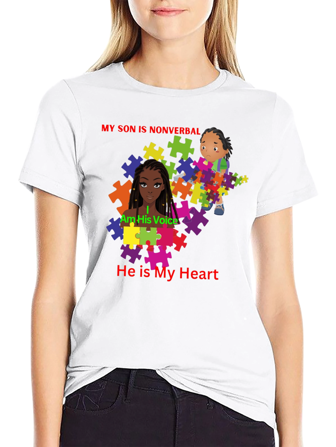 Autism Awareness T-Shirt - My Son Is Nonverbal