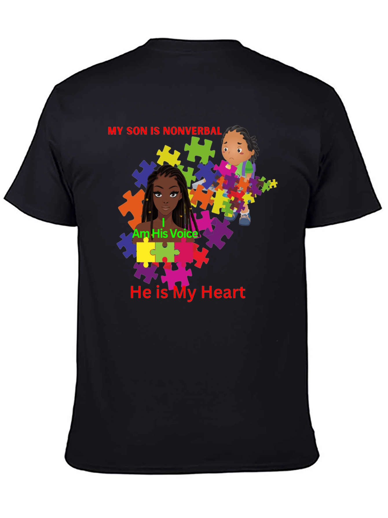 Autism Awareness T-Shirt - My Son Is Nonverbal