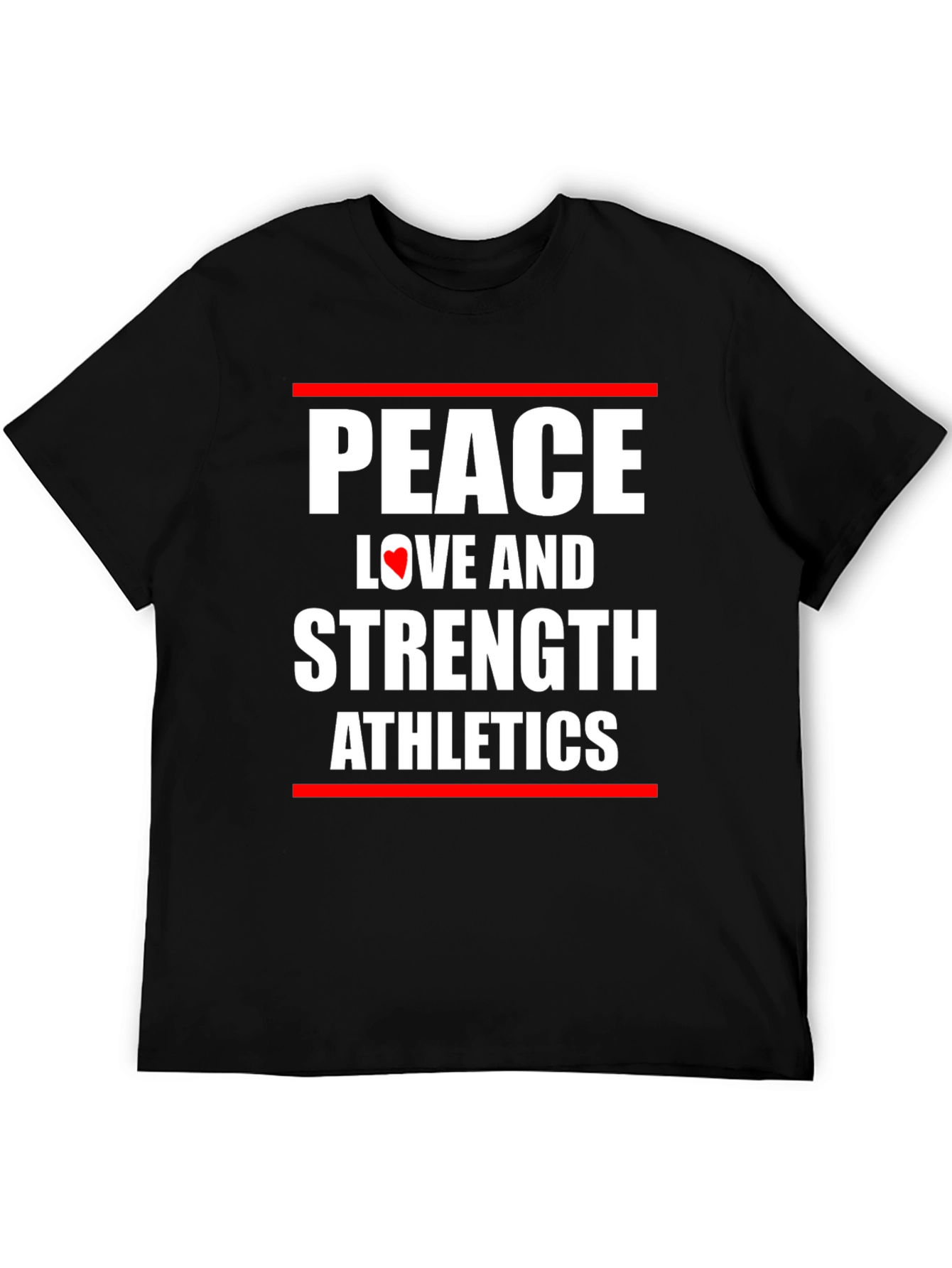 Peace Love Strength Athletes Black T-Shirt