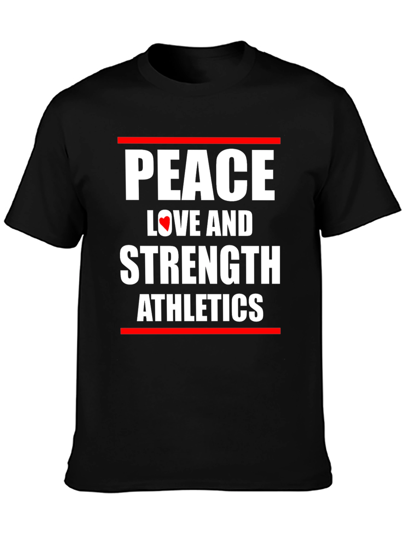 Peace Love Strength Athletes Black T-Shirt