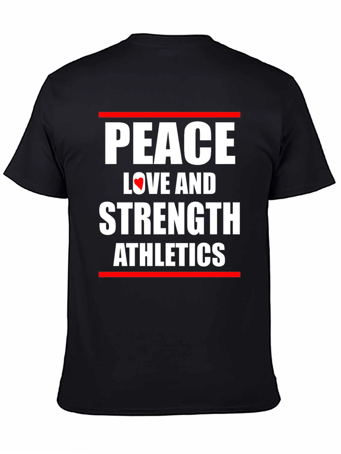 Peace Love Strength Athletes Black T-Shirt