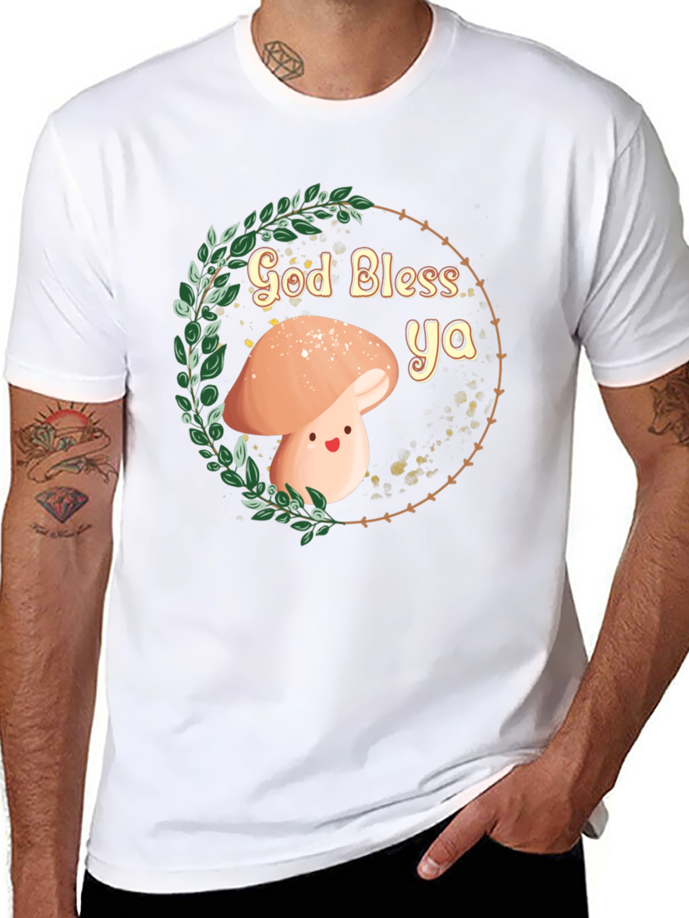 God Bless Ya Mushroom T-Shirt