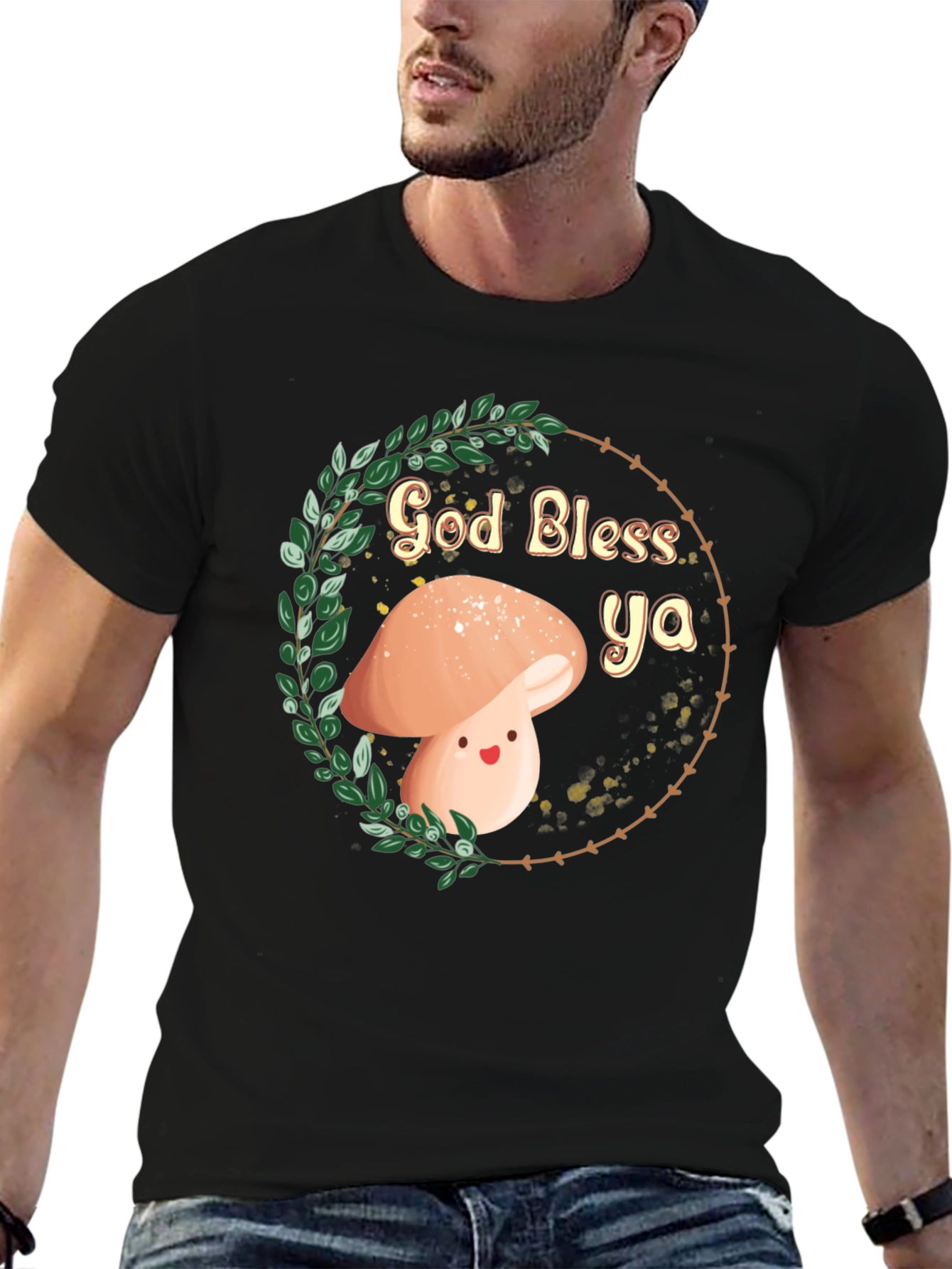 God Bless Ya Mushroom T-Shirt