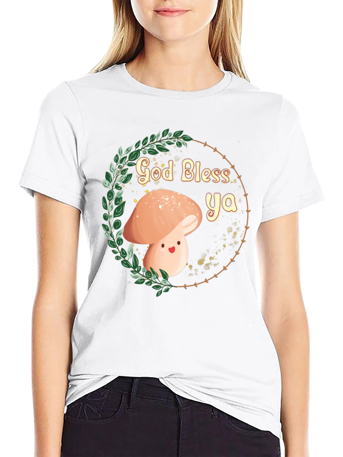 God Bless Ya Mushroom T-Shirt