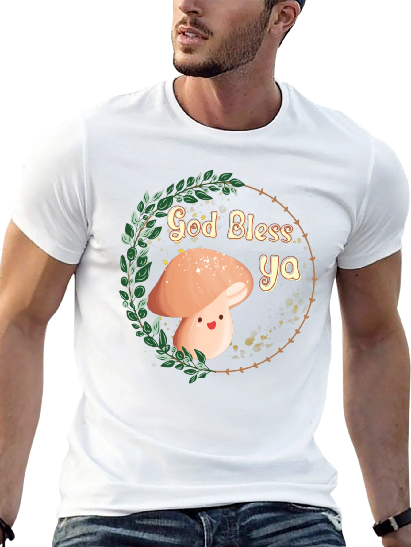 God Bless Ya Mushroom T-Shirt