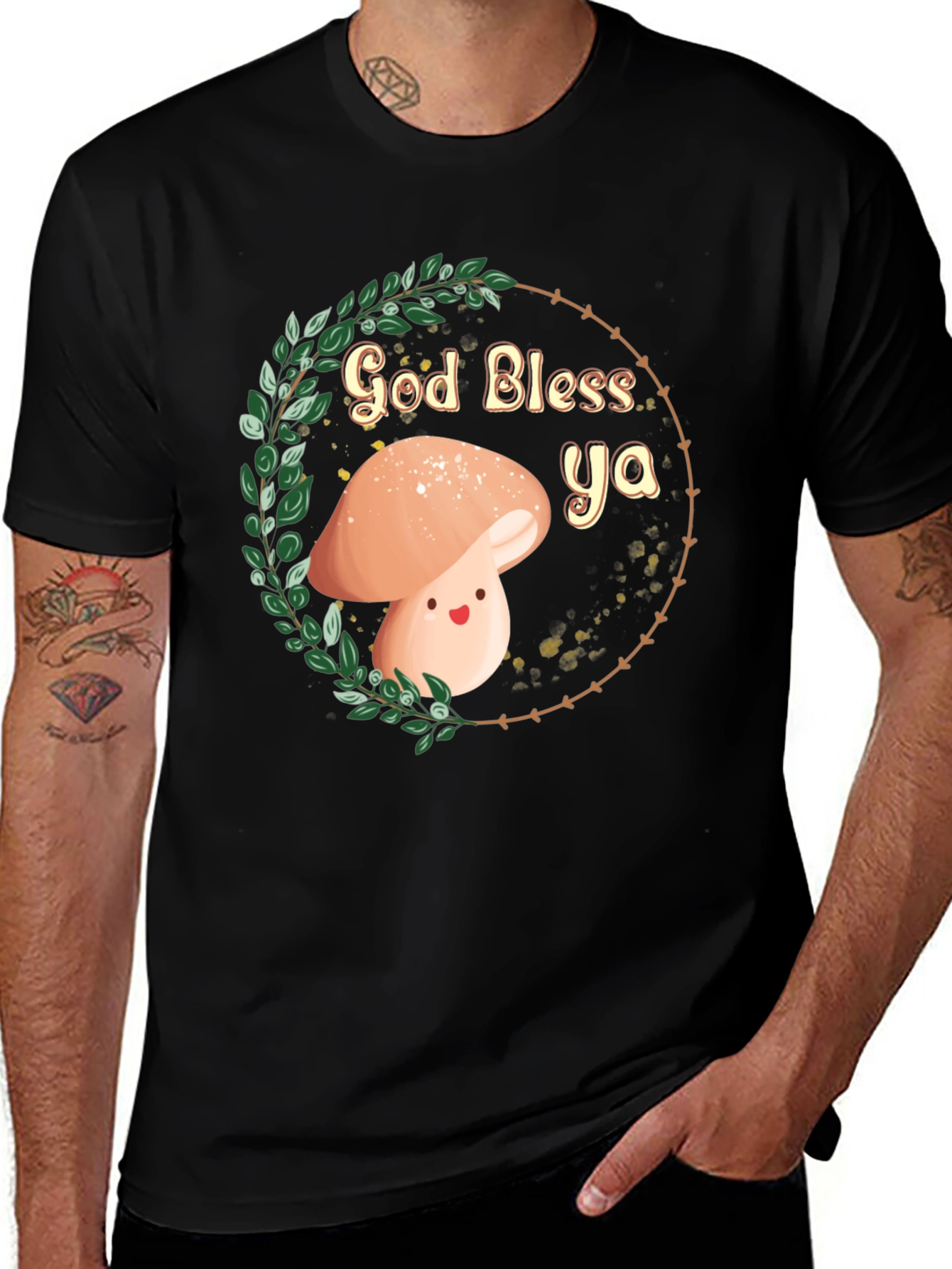 God Bless Ya Mushroom T-Shirt