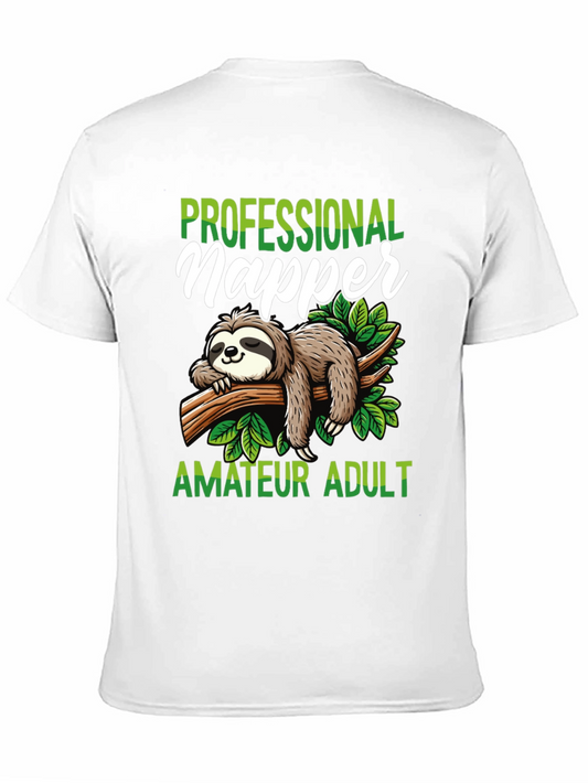 Professional Napper T-Shirt - Funny Sloth Design