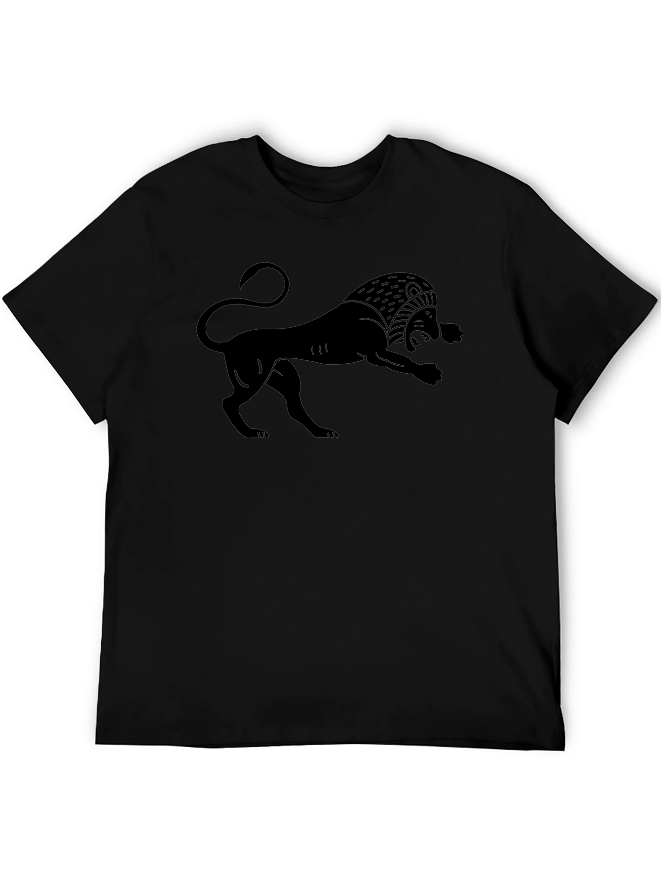 Black Lion Graphic Tee - Bold Statement Shirt