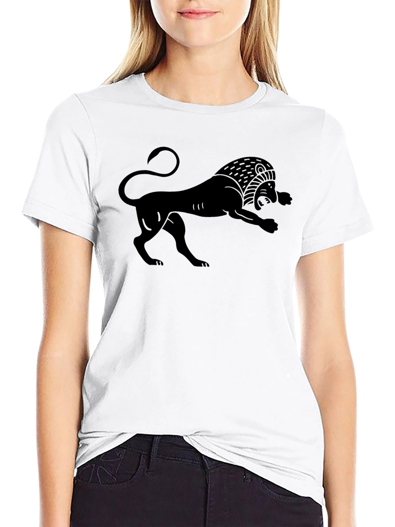 Black Lion Graphic Tee - Bold Statement Shirt