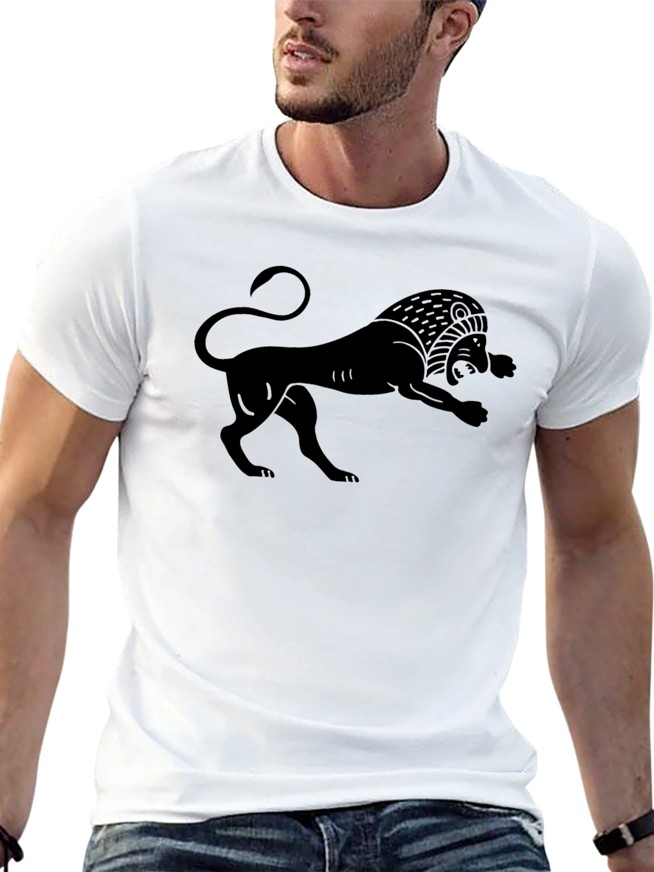 Black Lion Graphic Tee - Bold Statement Shirt