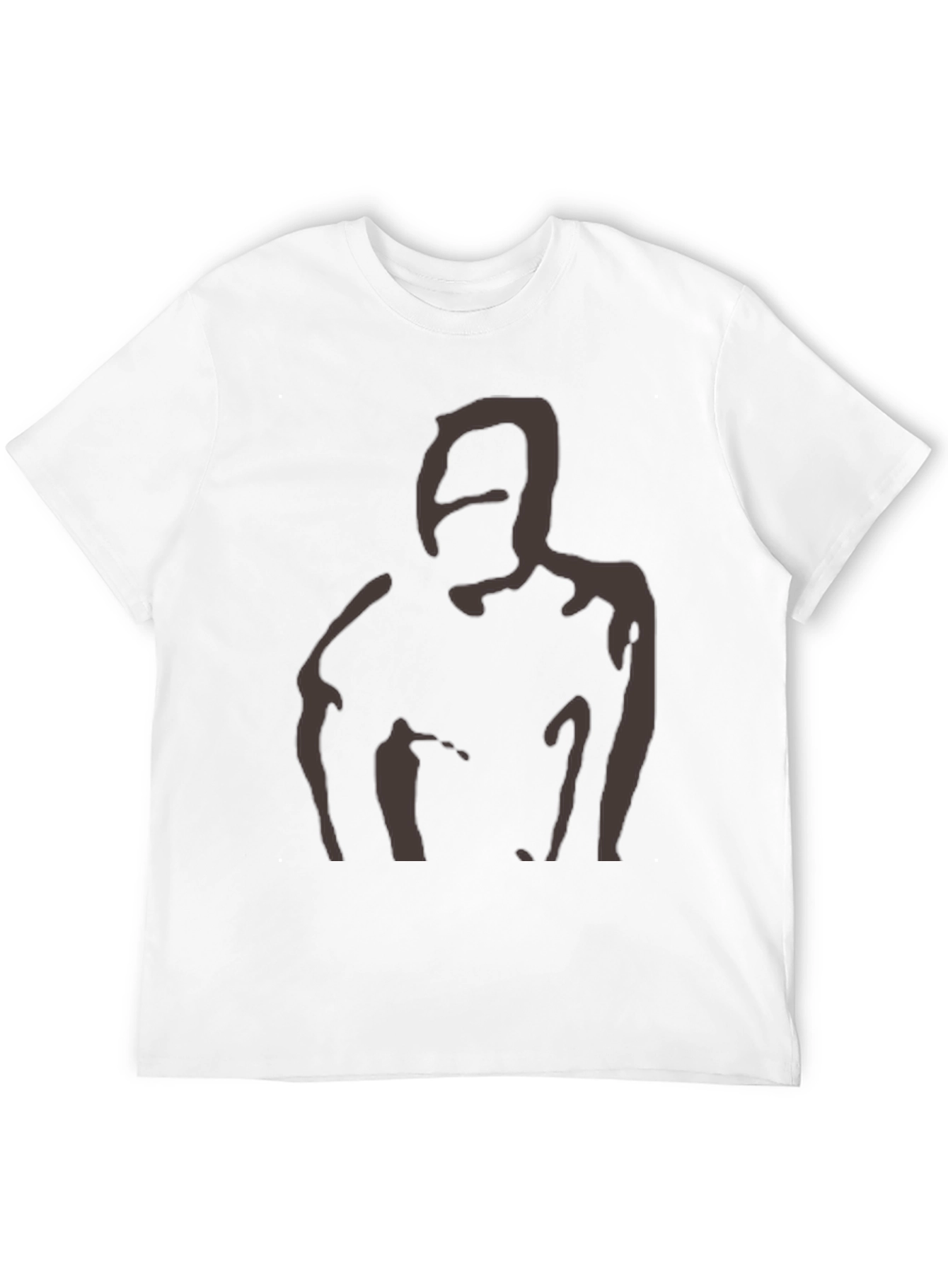 Abstract Silhouette Graphic Tee - Soft Black T-Shirt