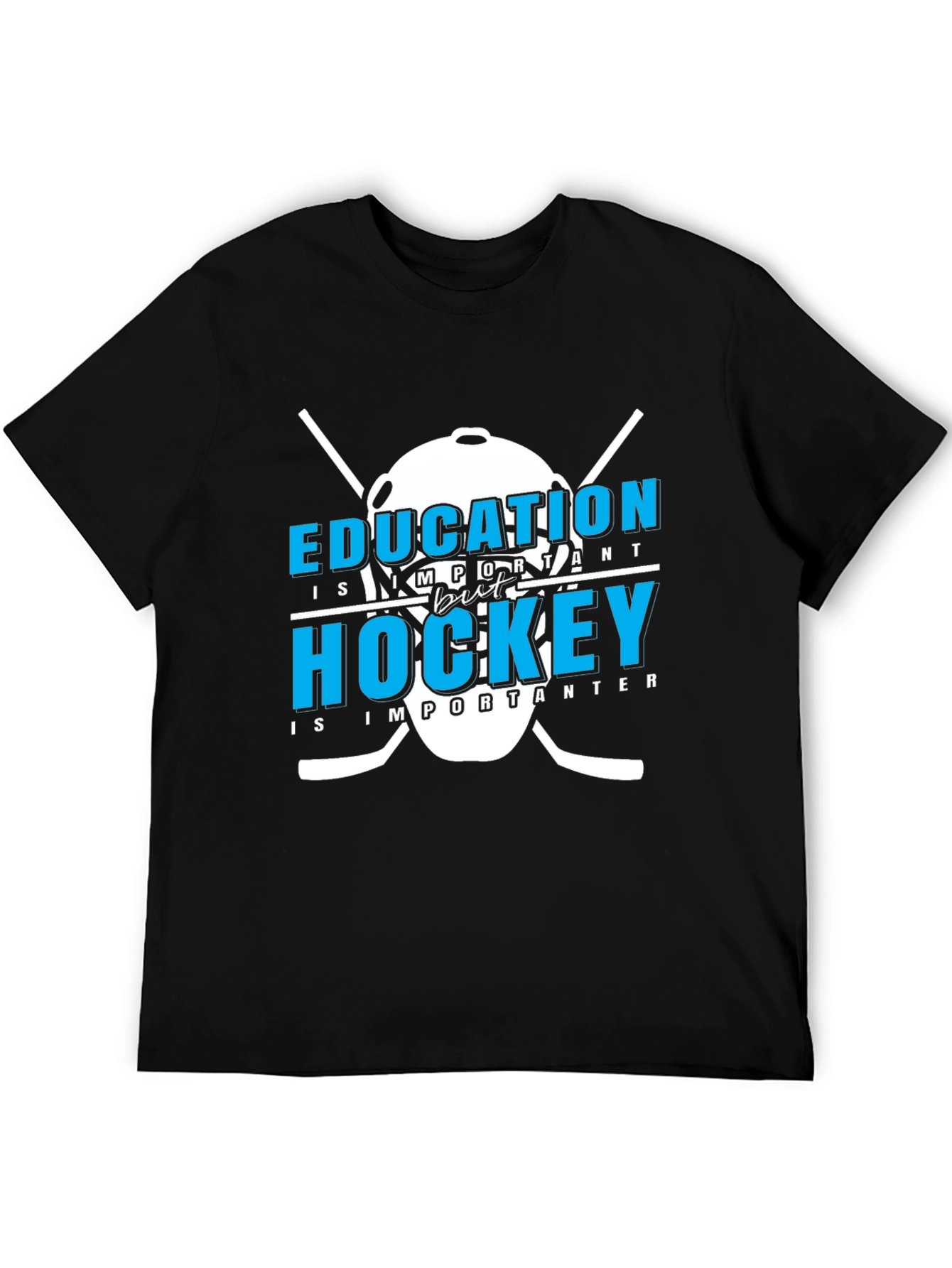 Education But Hockey T-Shirt - Sporty Graphic Tee