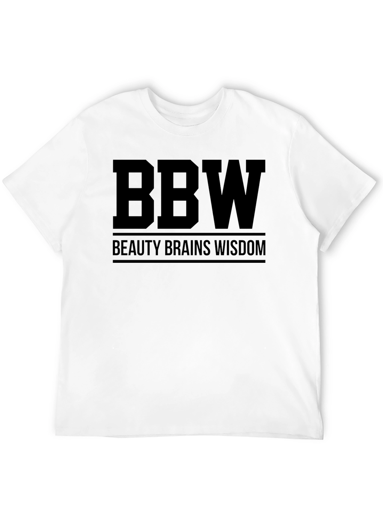BBW Beauty Brains Wisdom Black T-Shirt