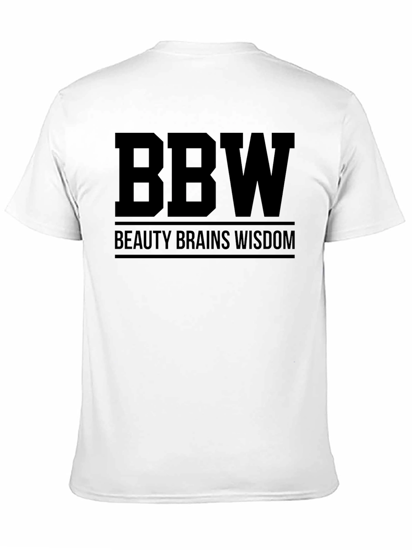 BBW Beauty Brains Wisdom Black T-Shirt