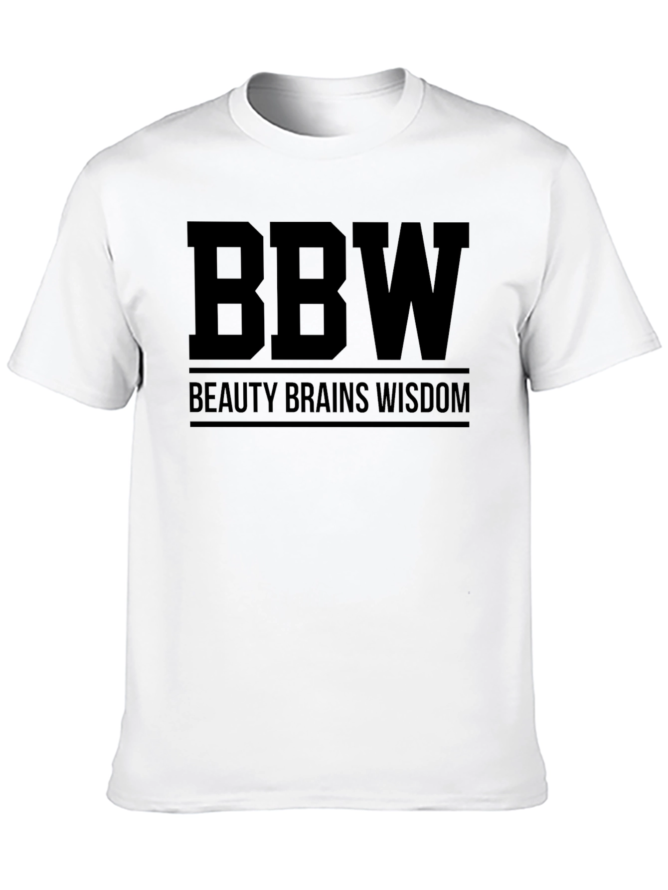 BBW Beauty Brains Wisdom Black T-Shirt