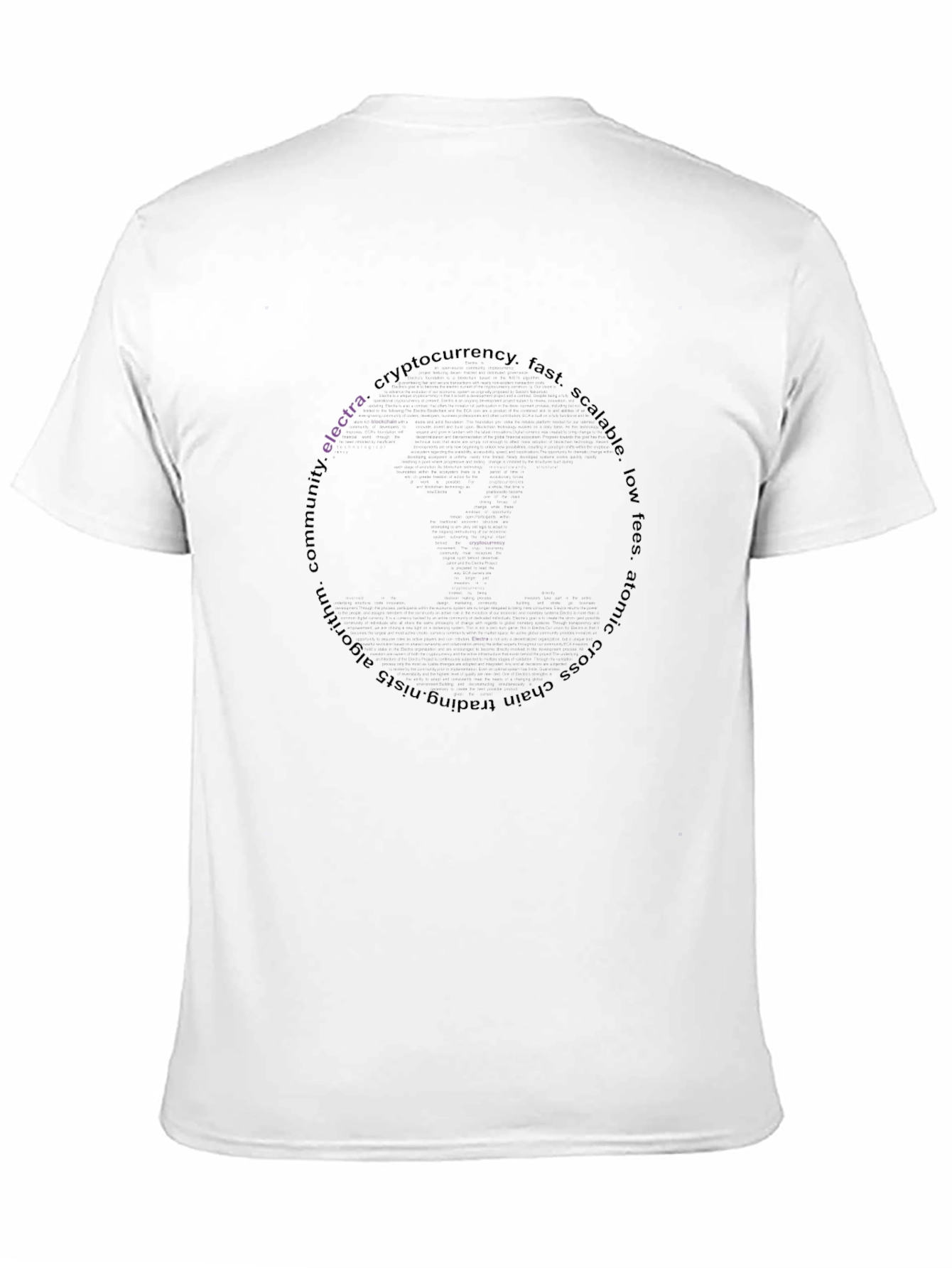 Electra Cryptocurrency T-Shirt - Black Modern Design