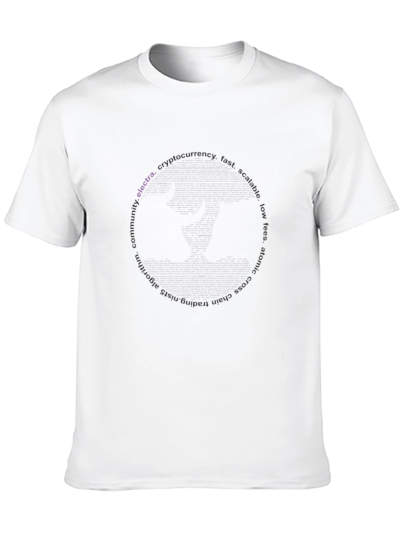 Electra Cryptocurrency T-Shirt - Black Modern Design