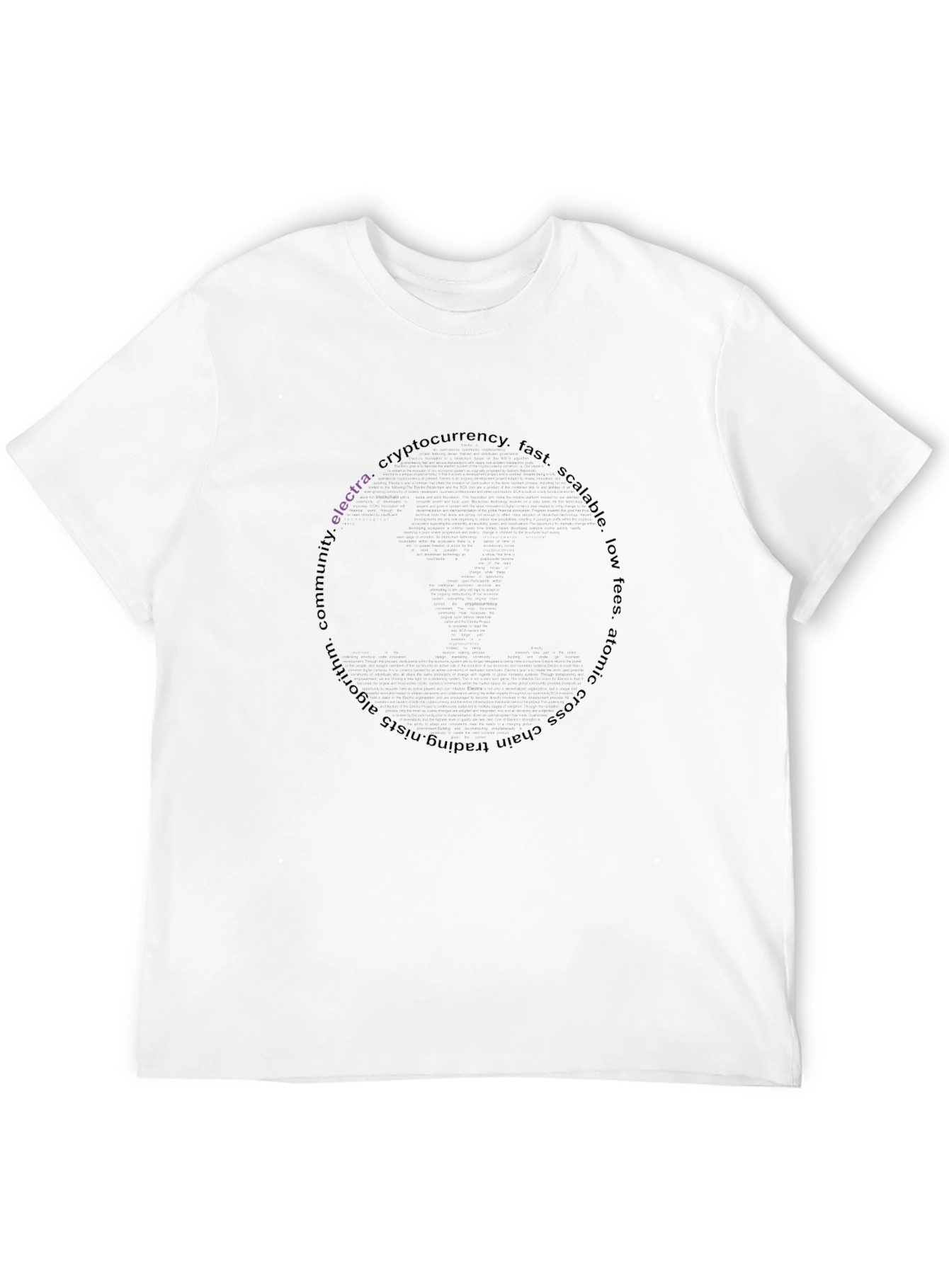 Electra Cryptocurrency T-Shirt - Black Modern Design