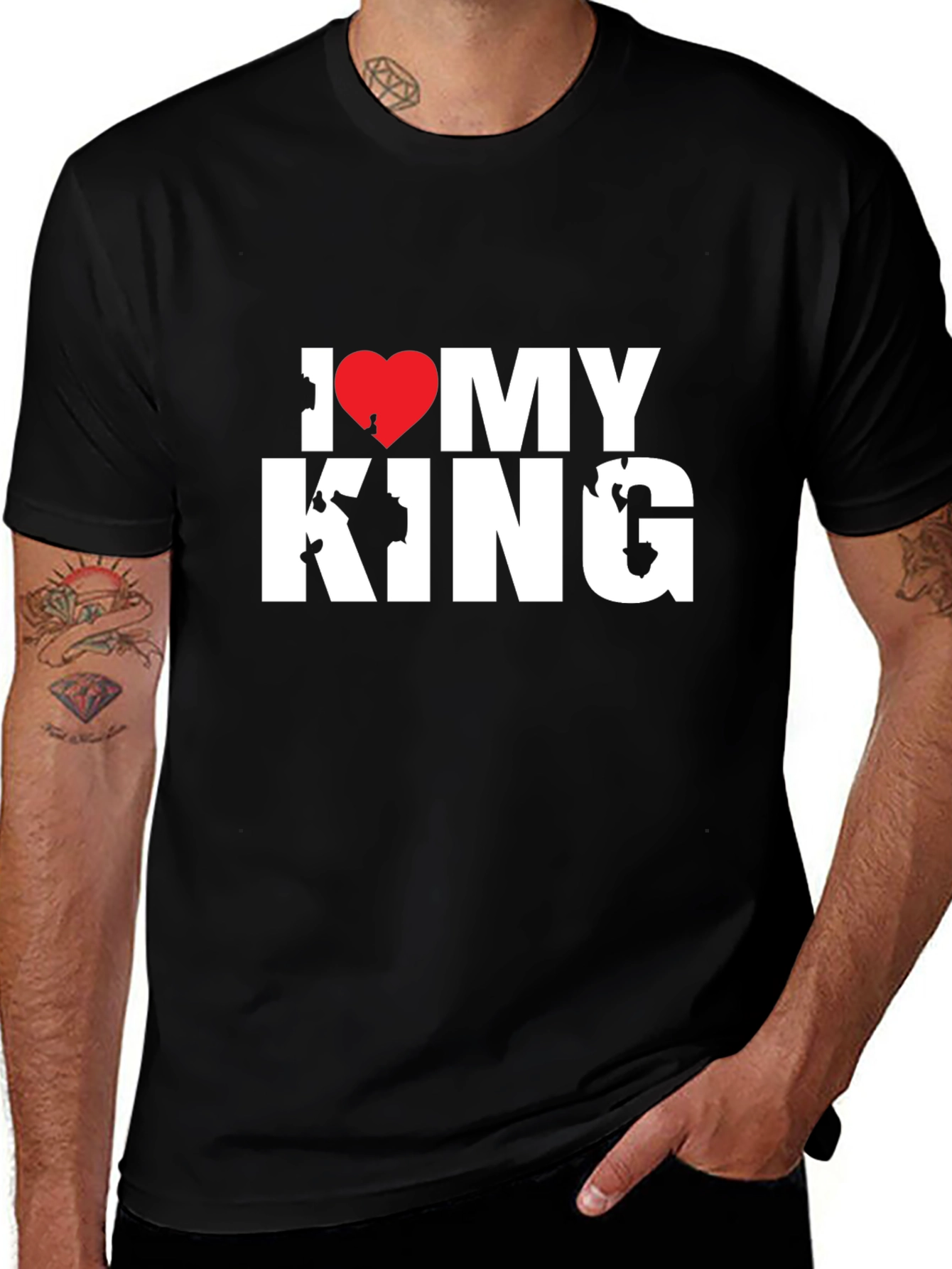 I Love My King T-Shirt - Black Tee