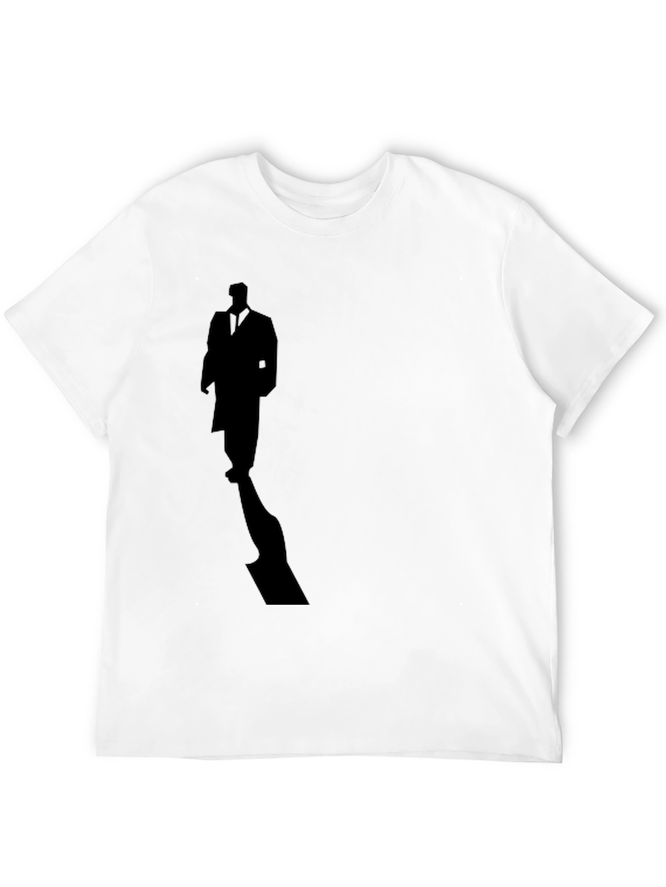 Mystery Man Silhouette Tee - Stylish Black Cotton T-Shirt