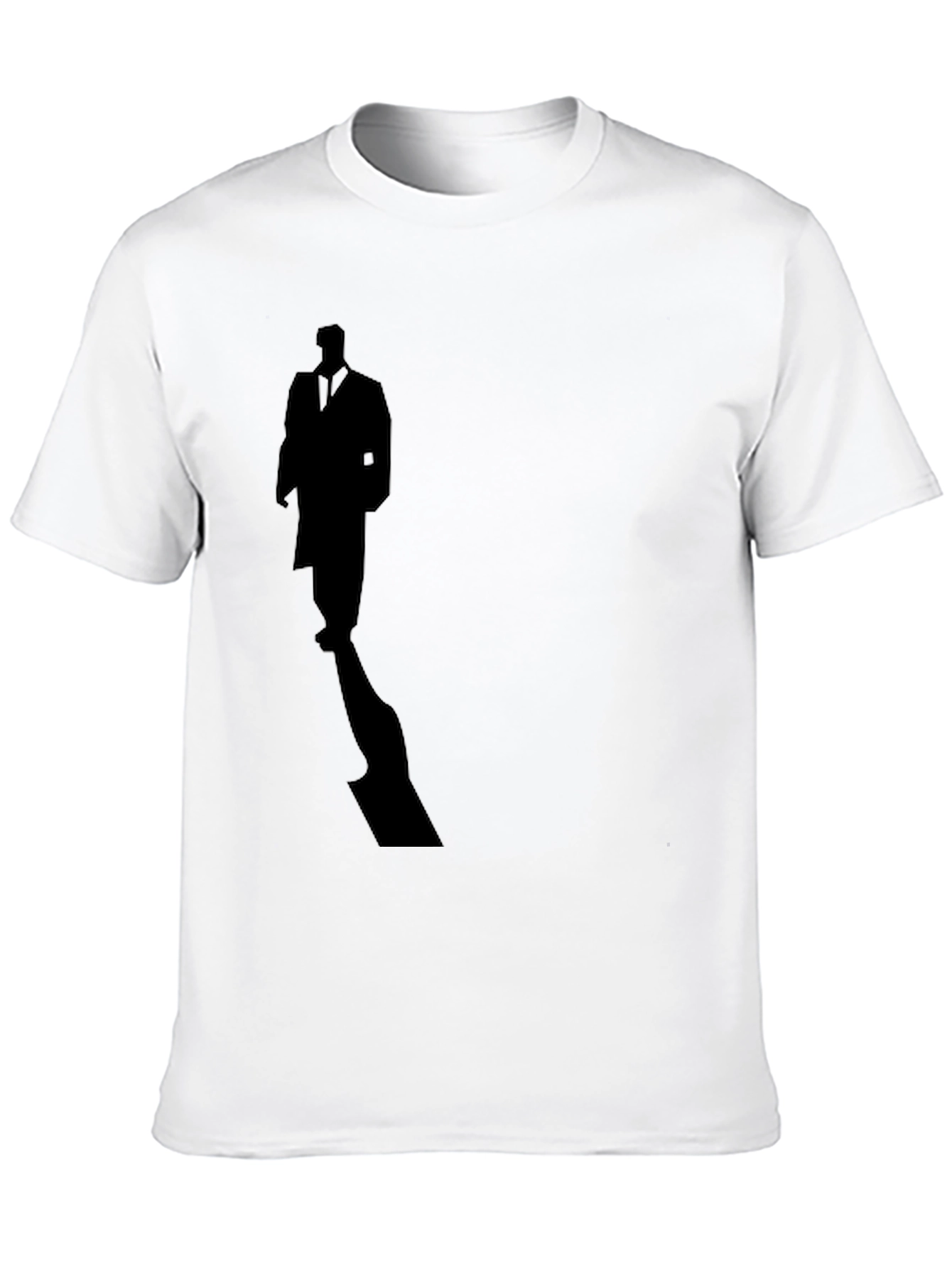 Mystery Man Silhouette Tee - Stylish Black Cotton T-Shirt