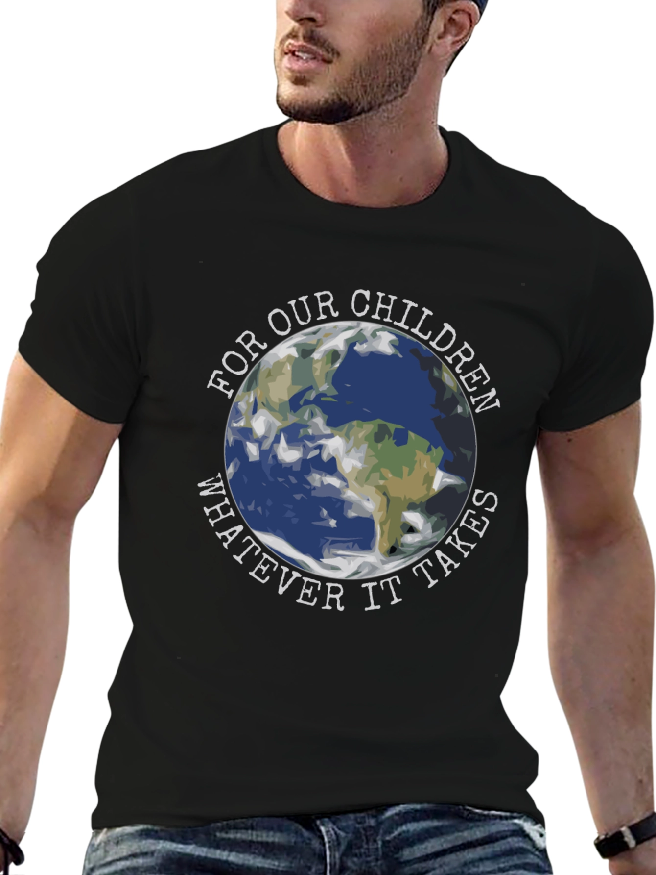 Eco-Friendly For Our Children Earth Graphic T-Shirt