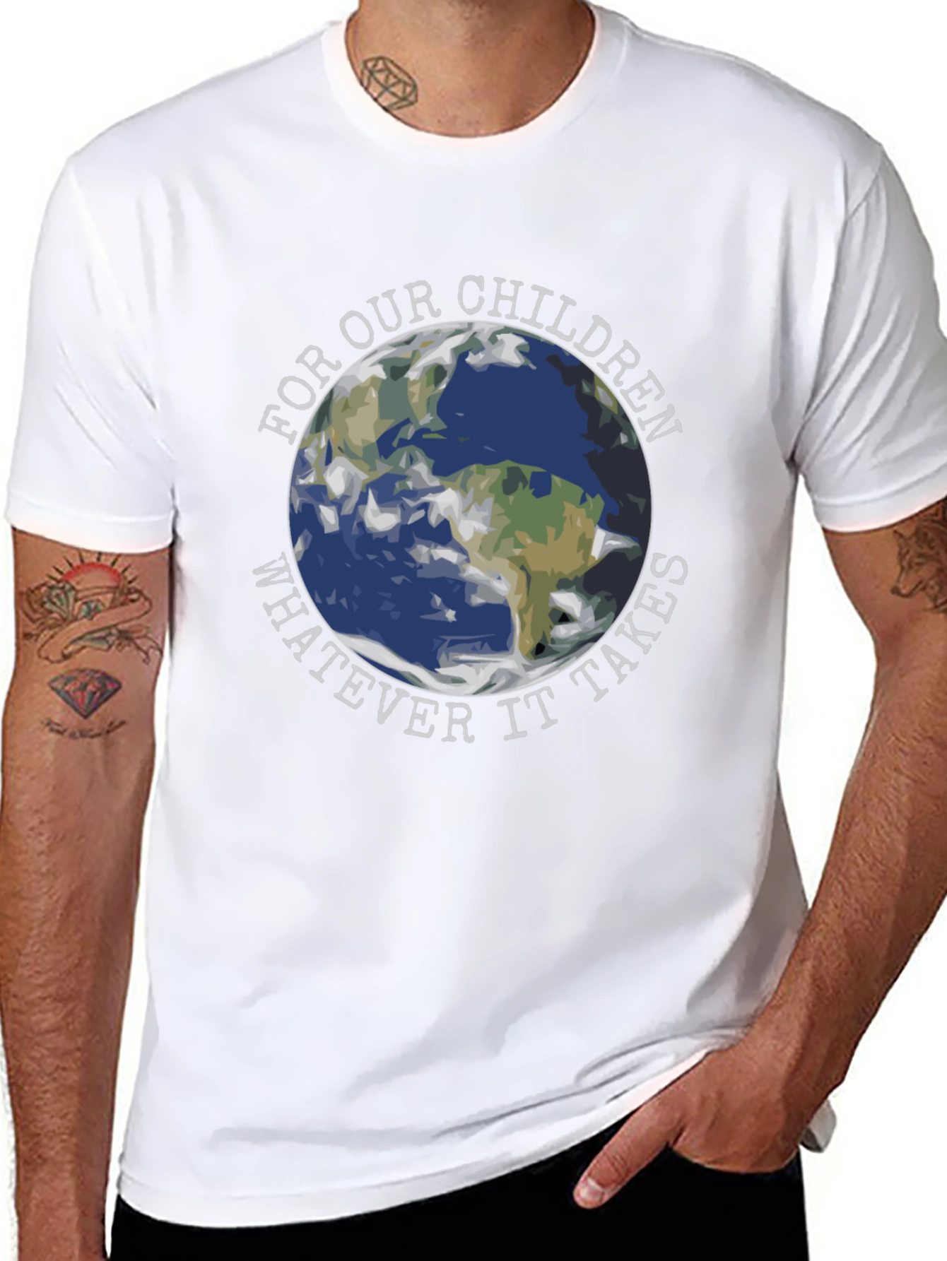 Eco-Friendly For Our Children Earth Graphic T-Shirt