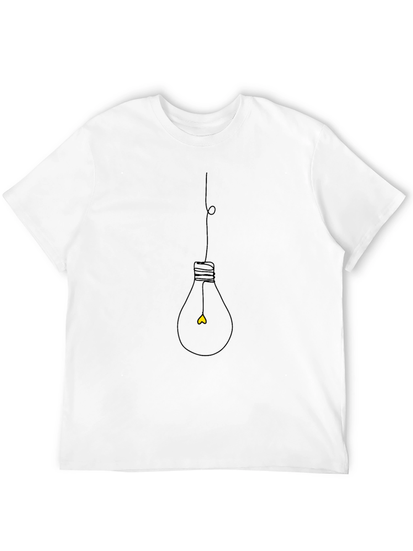 Mens Black Lightbulb Graphic Tee