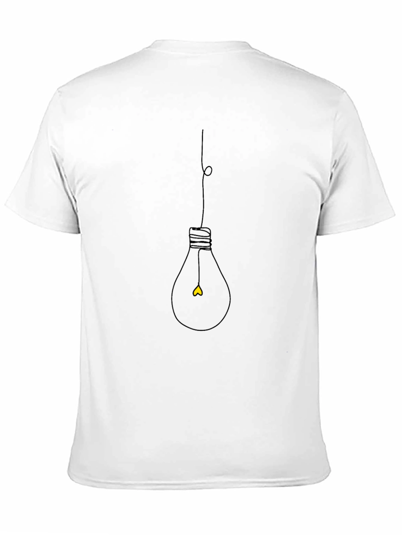 Mens Black Lightbulb Graphic Tee