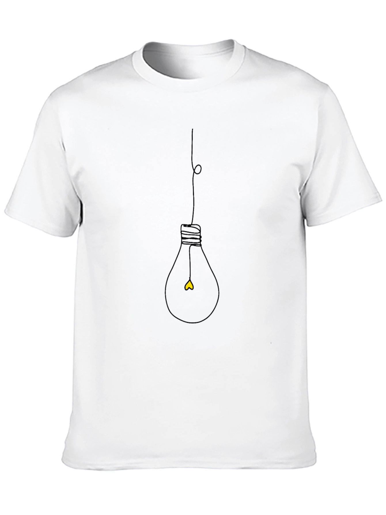 Mens Black Lightbulb Graphic Tee