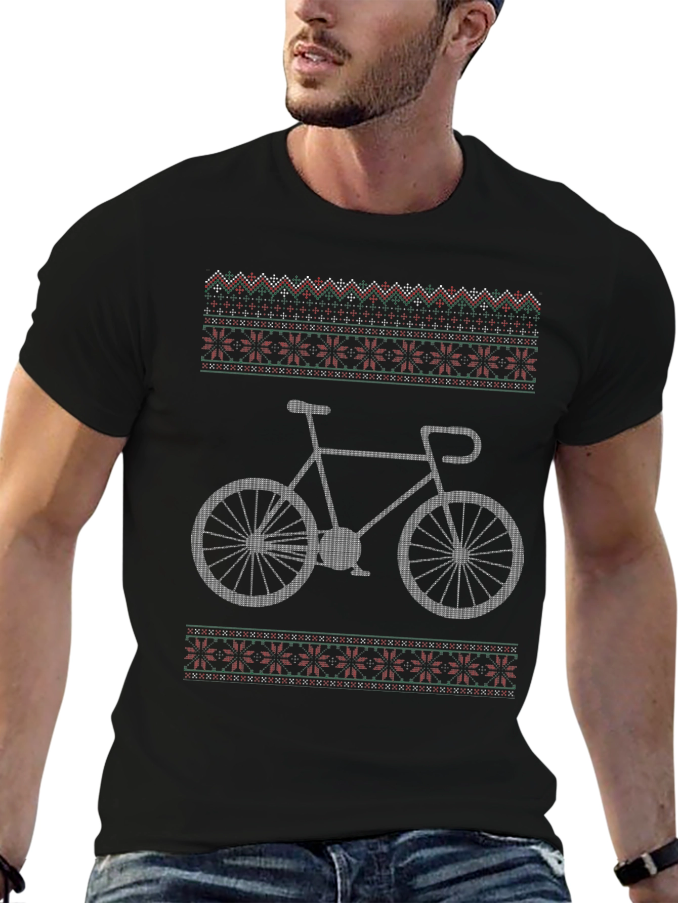 Cycling Christmas Sweater T-Shirt
