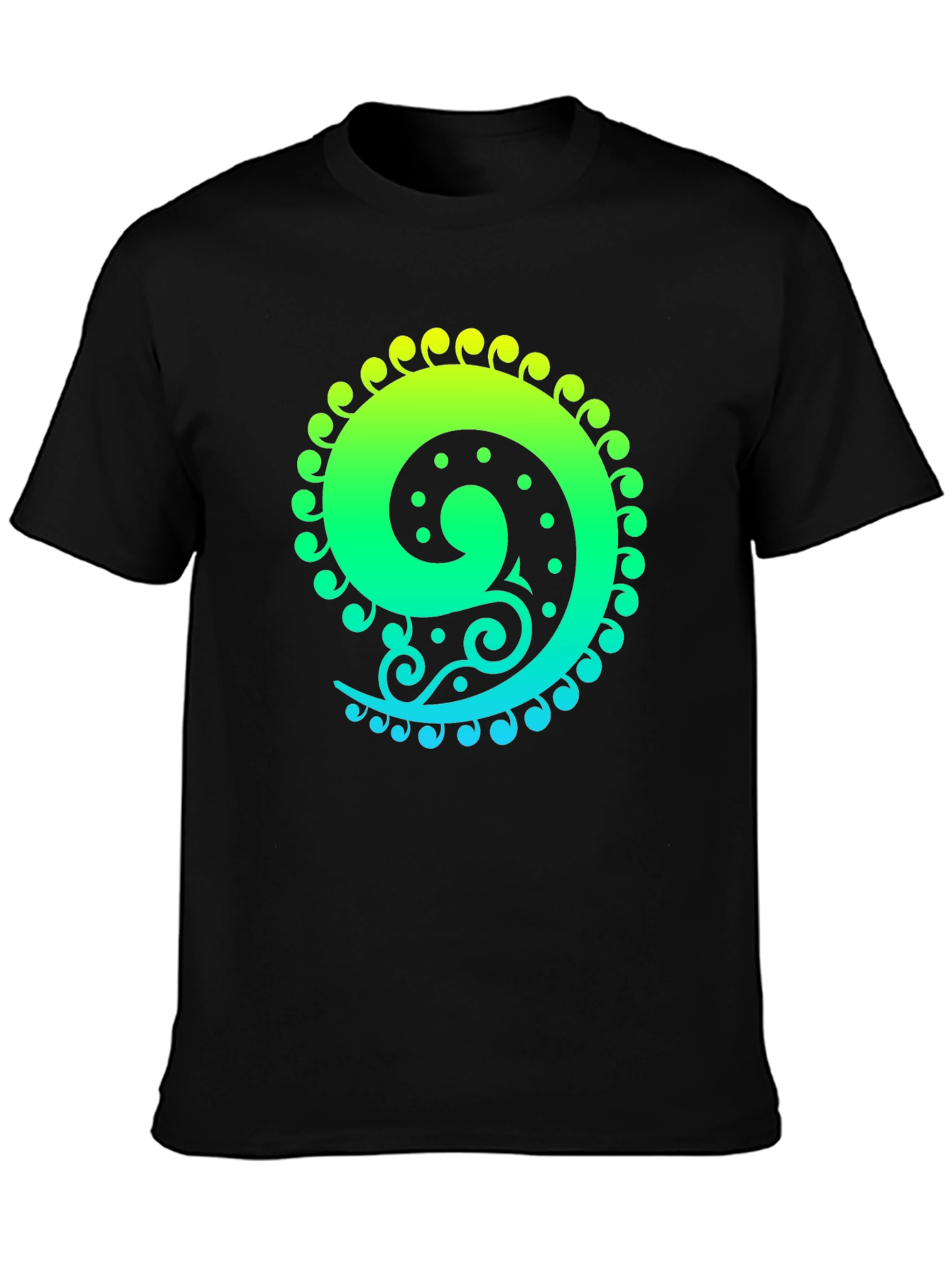 Spiral Graphic Tee - Black Cotton Blend